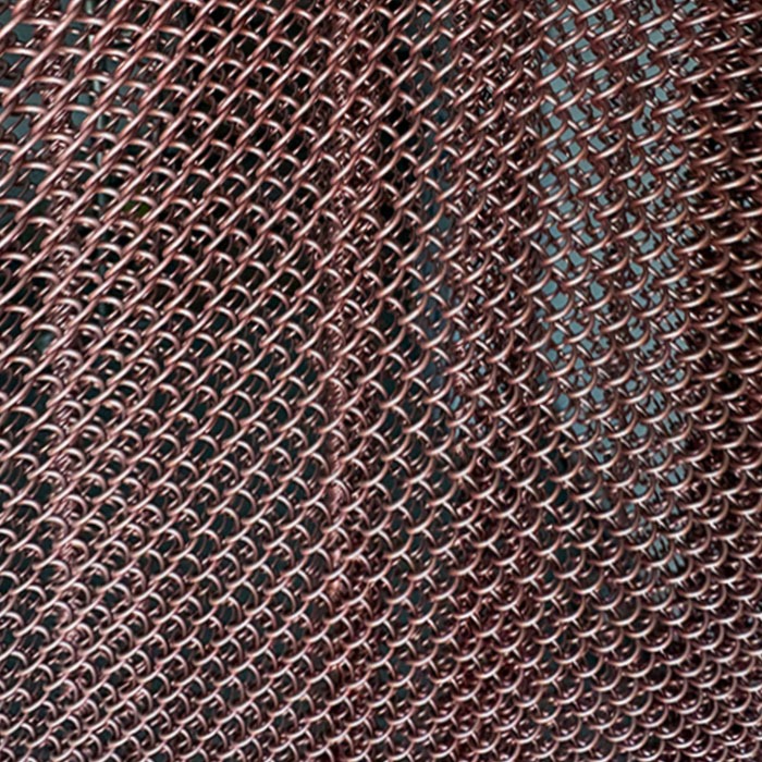 Fine oxidised copper mesh