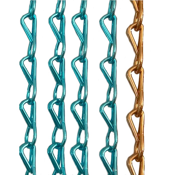 Teal anodised chain